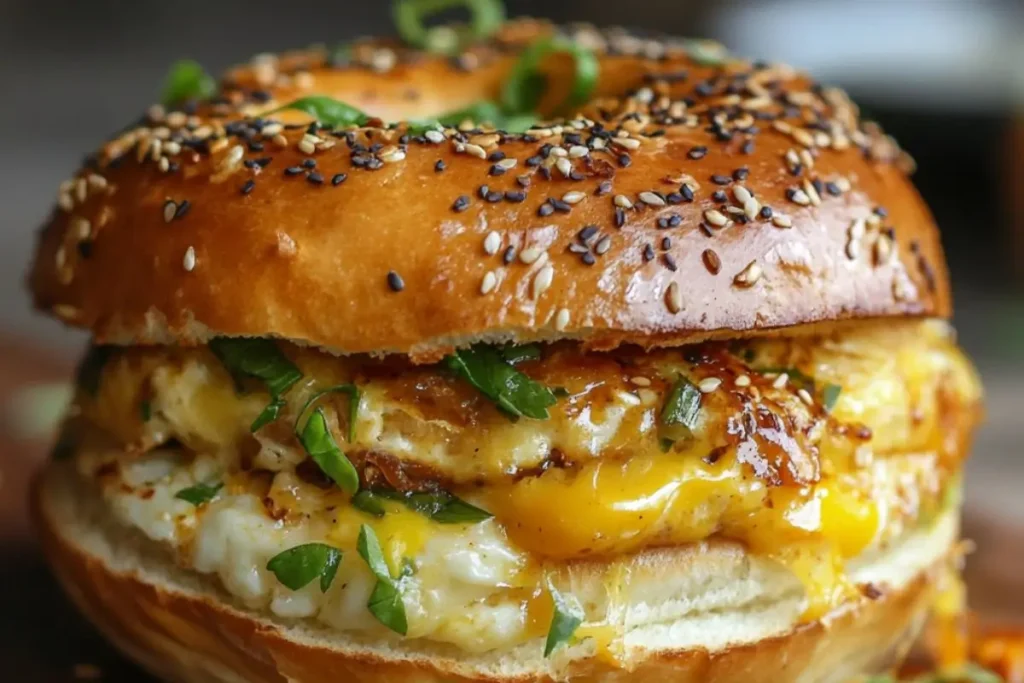 Homemade better bagels with a variety of toppings.