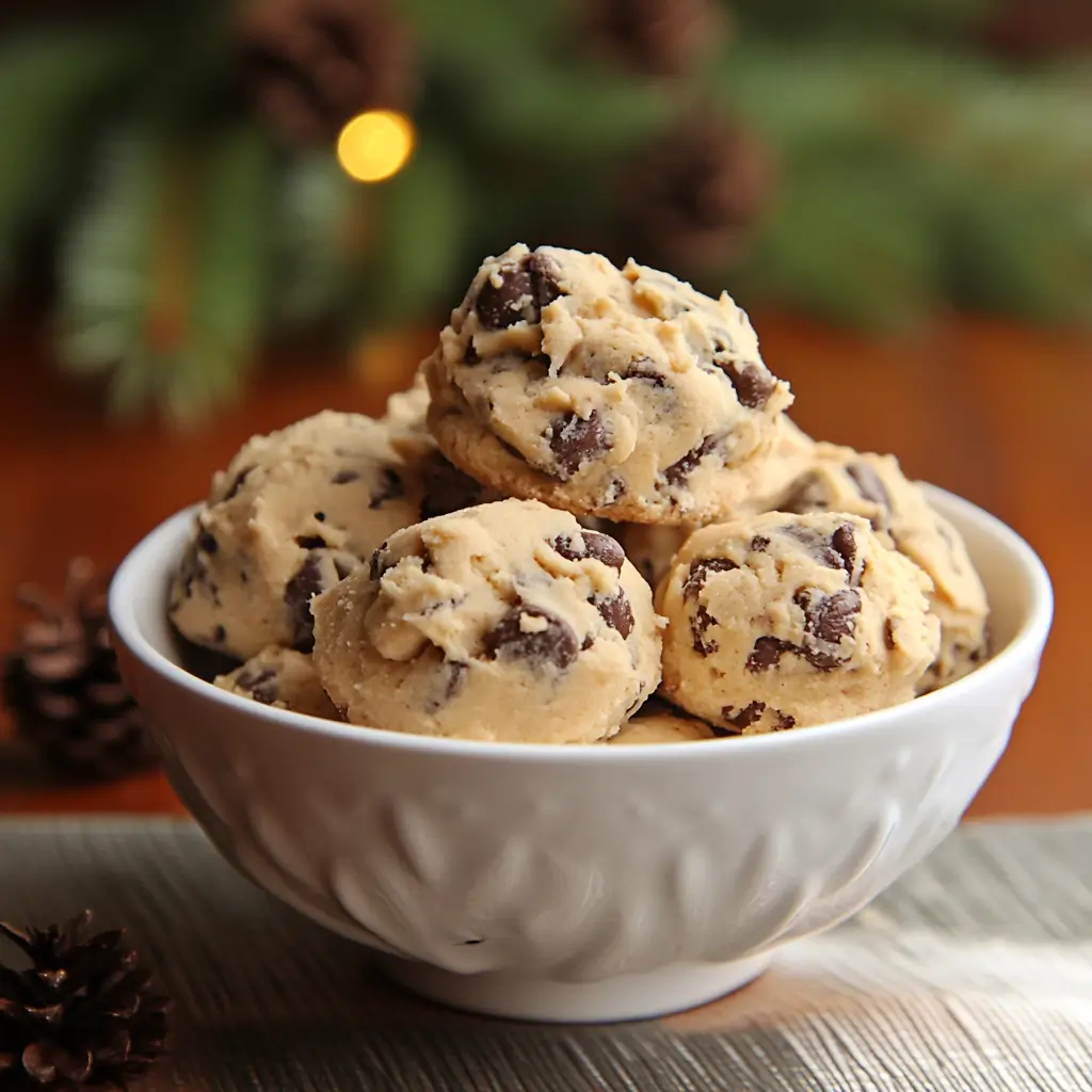 Healthy edible cookie dough made with cottage cheese and sweet ingredients.